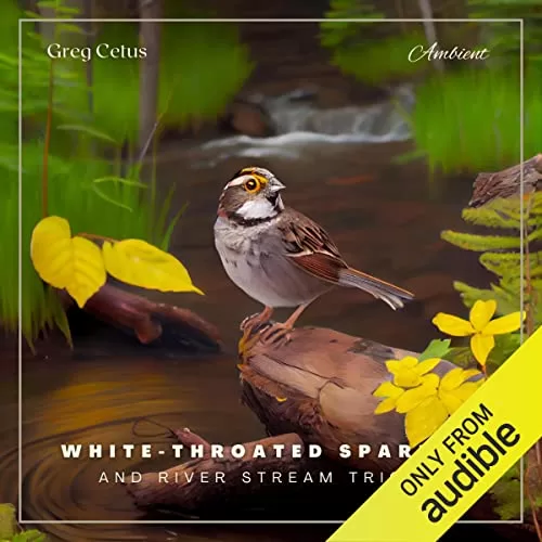 White-throated Sparrow and River Stream Trickle By Greg Cetus
